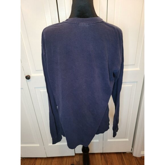 Navy 2010 Seniors Rule Long Sleeved Graphic Tee M 2000s Retro Casual Senior Year - Picture 2 of 5